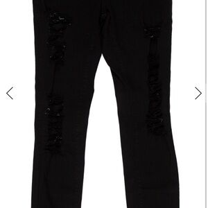 Black Distressed Women Jeans